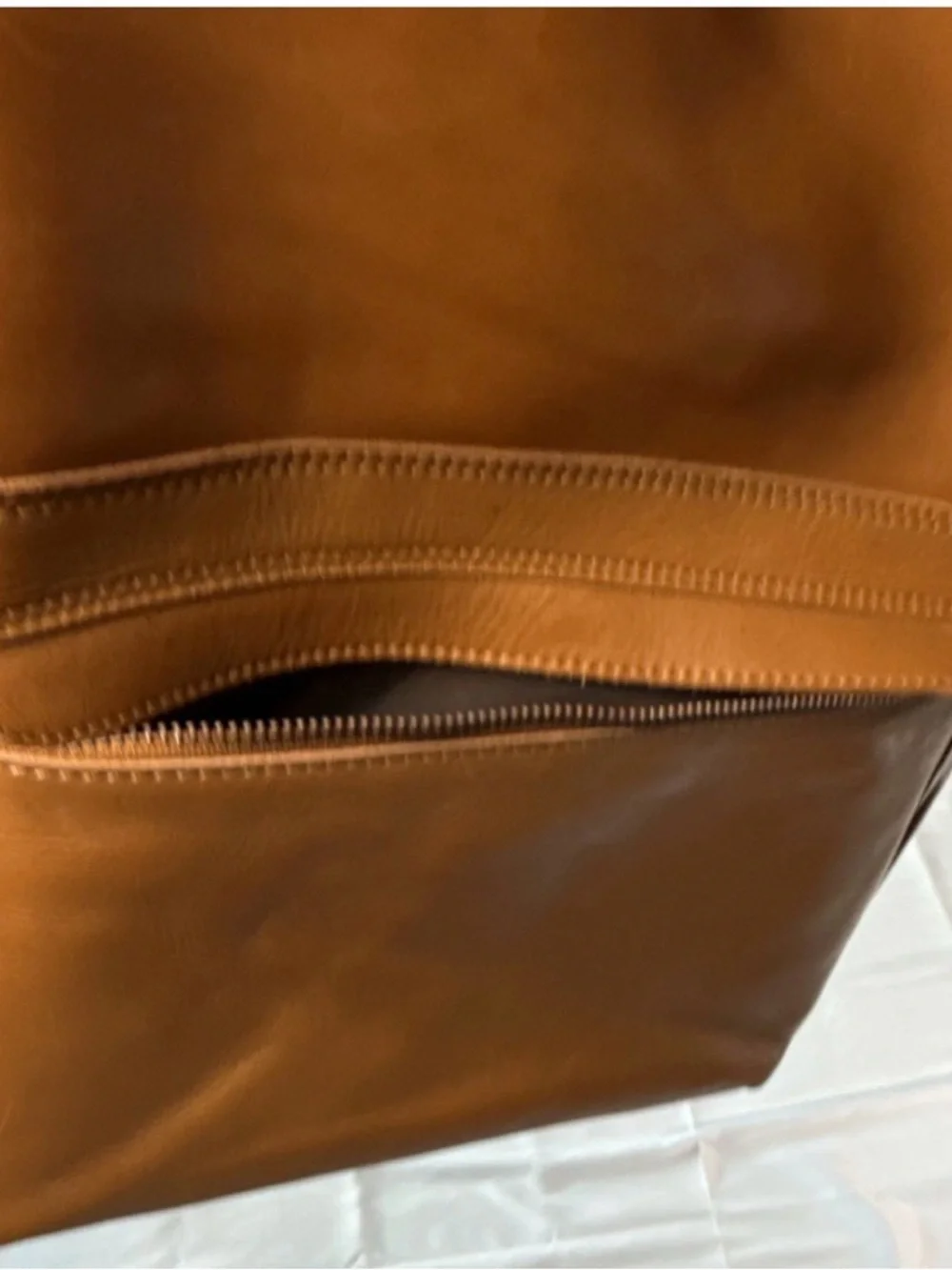NWOT MP Portugal Leather‎ Brown Leather Laptop Backpack Pockets Luggage Strap